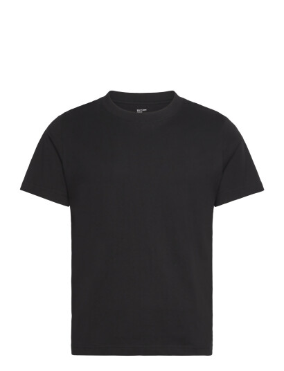 Weekday Short Boxy Heavyweight T-Shirt - Black - L