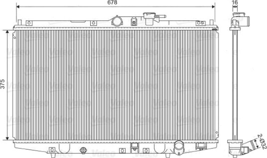 VALEO 734716 Radiator motorkjøling VALEO 734716 Radiator motorkjøling