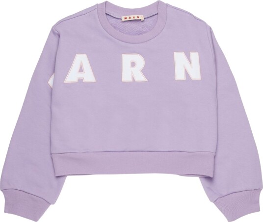 Marni Collegegenser Beskåret Light Violet m. Hvit Marni 12 år 152 Collegegenser Lilla