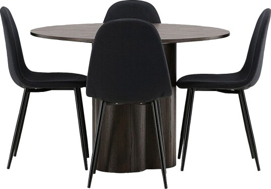 Venture Home   Spisegruppe Olivia med 4 stk stoler Polar   Brun