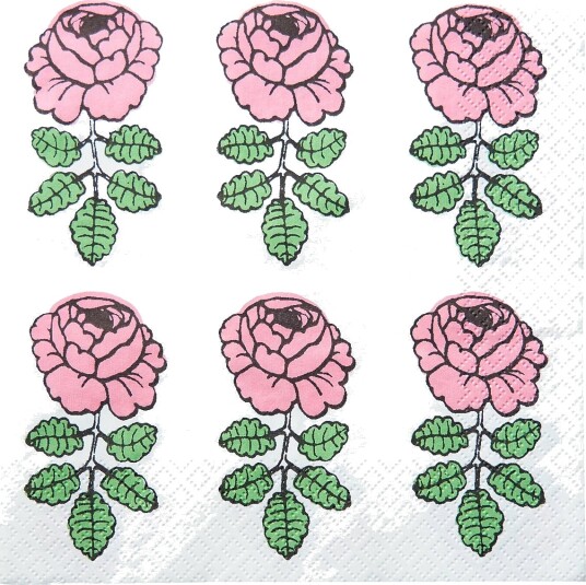 Marimekko by Havi Marimekko Napkin Vihkiruusu   Pink   24X24CM