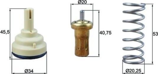 Termostat MAHLE ORIGINAL TX 209 80D Termostat MAHLE ORIGINAL TX 209 80D