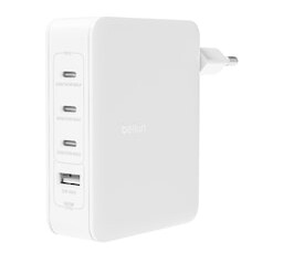 Belkin 140W GaN Vegglader med 4 USB-porter - Hvit Belkin 140W GaN Vegglader med 4 USB-porter - Hvit