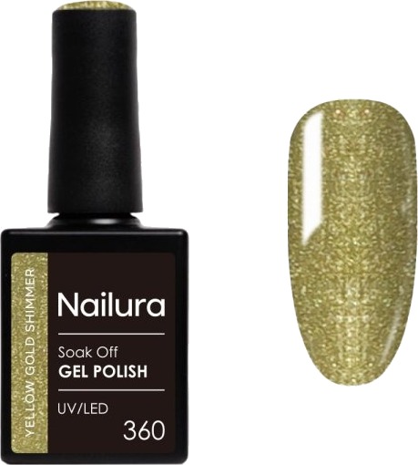 Nailura Gel Polish 360 – Yellow Gold Shimmer – 10 ml