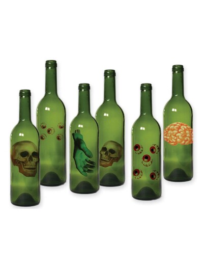 Flaskeetiketter Til Halloween Kroppsdeler Pk/6 