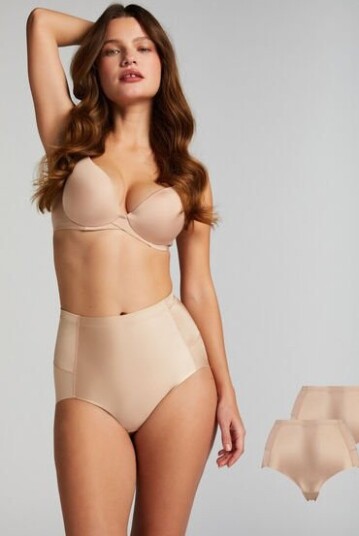 Hunkemöller 2 par Topakning Smoothing formende truse Beige