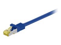 MicroConnect - Nettverkskabel - RJ-45 (hann) til RJ-45 (hann) - 3 m - SFTP, PiMF - CAT 7 - halogenfri, uten hindringer - blå