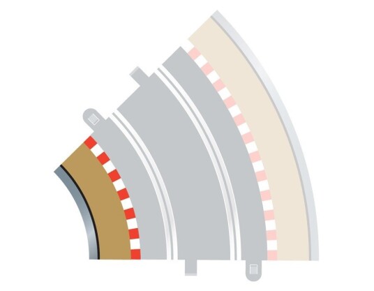 Scalextric C8225 - Boarders Radius 2 inner - 4stk