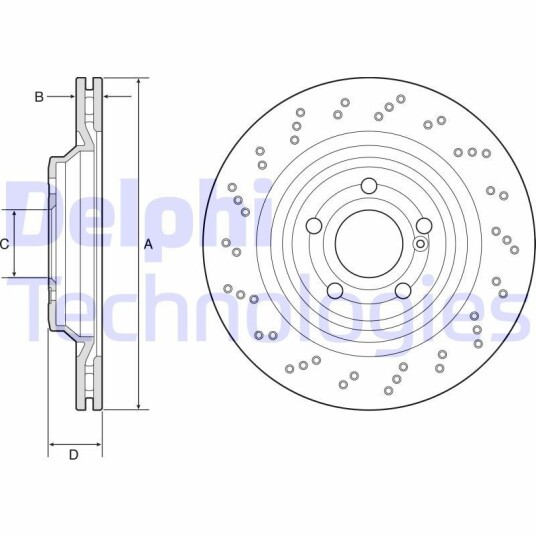 Bremseskive DELPHI BG4920C Bremseskive DELPHI BG4920C
