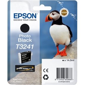 Epson T3241 PBK blekkpatron - C13T32414010 Original - Foto Svart 14 ml Epson T3241 PBK blekkpatron - C13T32414010 Original - Foto Svart 14 ml