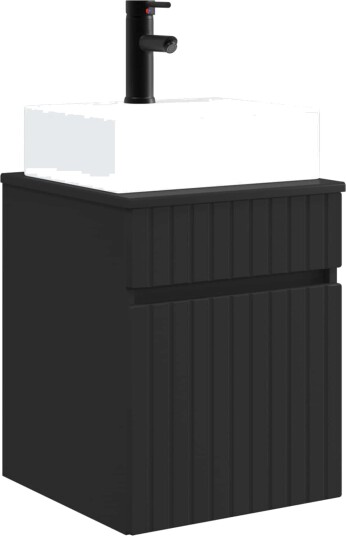 Vegghengt Servantskap Svart 39 x 41 x 62,5 cm Konstruert tre Vegghengt Servantskap Svart 39 x 41 x 62,5 cm Konstruert tre