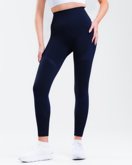 LEVITY Solar Seamless Tights Blue Navy Marl L