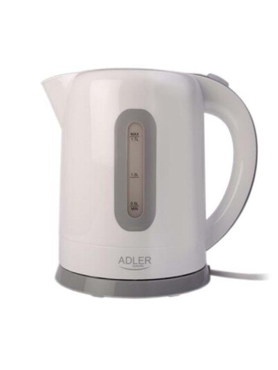 Adler 1,7L Vannkoker 2200 W Hvit med Vannivåindikator