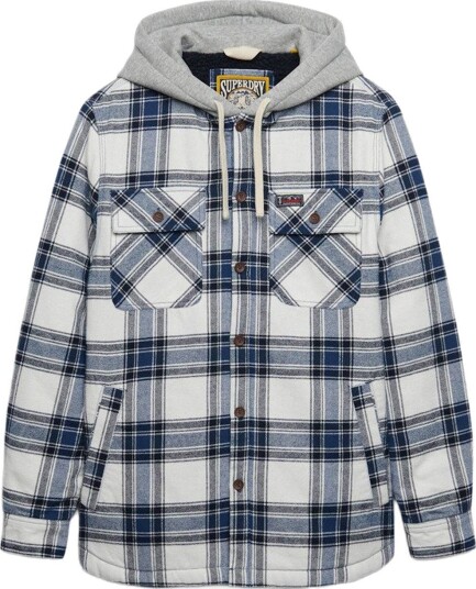 Superdry BORG LINED HOODED OVERSHIRT