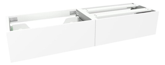 Vikingbad Servantskap Slett MIE Demi - Mål: B(60-180)Xh46xd29 cm Hvit / 160cm