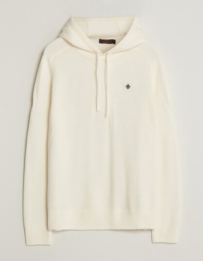 Morris Hertford Lambswool Hoodie Off White