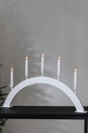 Lysestake Vind høyde 38 cm White