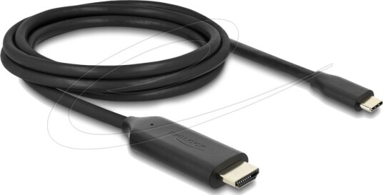 Delock Adapterkabel Usb C Hann Til Hdmi Hann 2 M Svart 4 K 144 Hz 3840 X 2160 Støtte 8 K 60 Hz 7680 X 4320 Støtte Støtte For Dp Alt Modus
