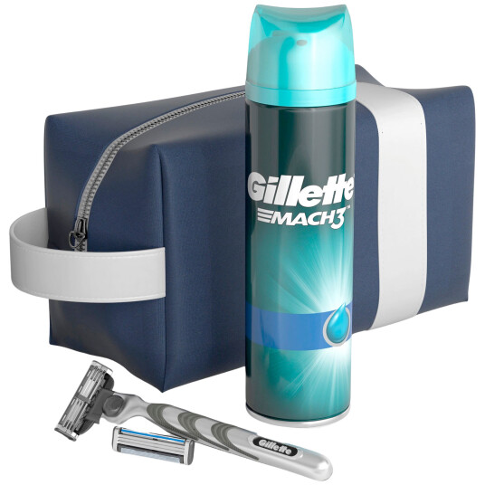 Gillette Mach3 sett barberhøvel + barberblad + barbergel