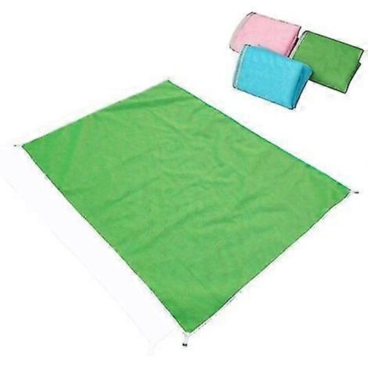 Sommer Sandlekkasje Matte Strandpiknik Camping Matte Grønn