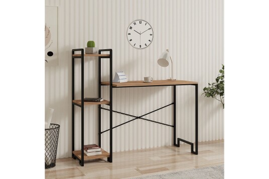 Eion Skrivebord 108x45 cm Brun/Svart