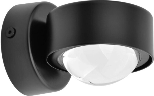 Lindby veggspotlight Jyla svart 3000 K ned linse