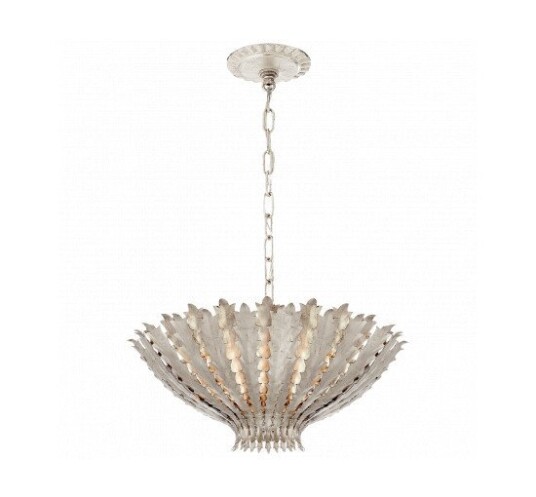 Hampton Pendant Burnished Silver Leaf