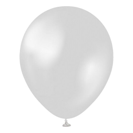 Ballongkungen AB Lateksballonger Professional Metallic Sølv - 100-pakning