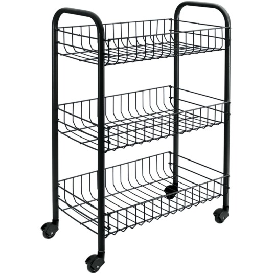 Metaltex Metaltex Kjøkkentralle med 3 kurver Siena svart 430398