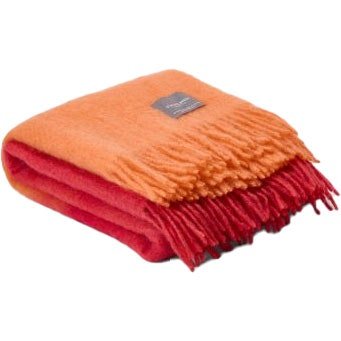 Stackelbergs Mohair Teppe Rullet Frynse 130x170 cm Oransje / Peony Stackelbergs Mohair Teppe Rullet Frynse 130x170 cm Oransje / Peony