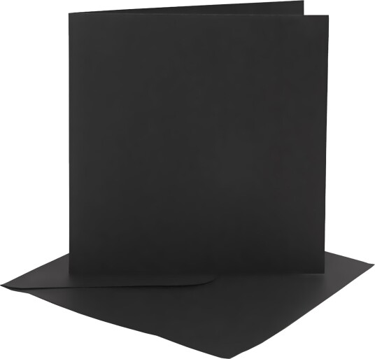 Cc Hobby Kort med Konvolutt Svart 15,2 x 15,2 cm 230551