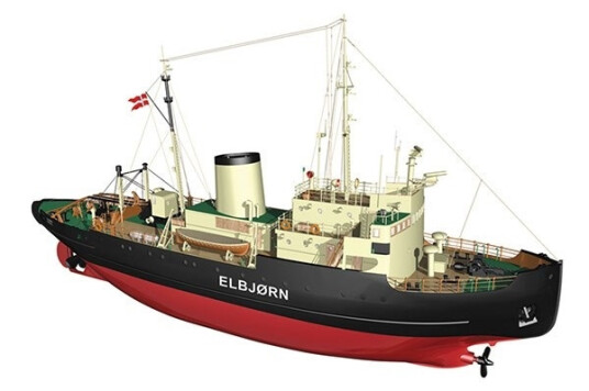 1:75 Elbjørn Icebreaker Skrog i tre