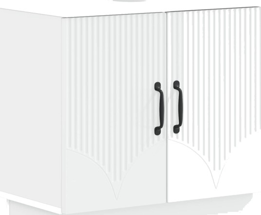 vidaXL Baderomsvaskeskap HOORN Hvit 59,5 x 31,5 x 56 cm Konstruert tre