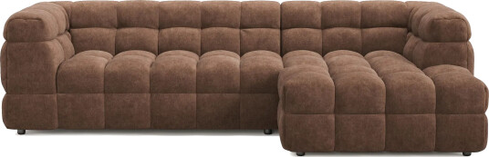 Elise 4 seters Sofa med Sjeselong Høyre Brun Elise 4 seters Sofa med Sjeselong Høyre Brun