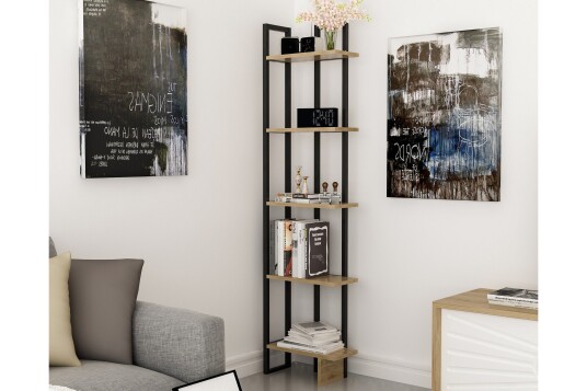 Bokhylle Dumö 45 cm   Brun|Svart