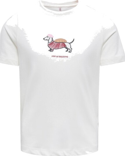 Kids Only T skjorte KogLila Cloud Danser/Dog Kids Only 11 12 år (146 152) T skjorte Hvit