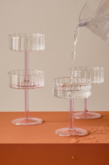 Jotex Cocktailglass 4pk Transparent/rosa CAIO 1713737040