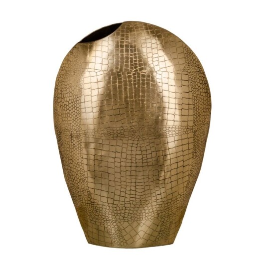 Bigbuy Home Vase 34 X 14 X 48 Cm Gyllen Metall