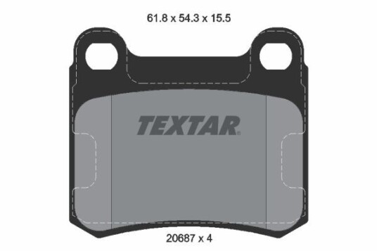 Bremseklosser TEXTAR 2068701 Bremseklosser TEXTAR 2068701