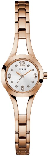 Guess Dameklokke W0912L3 Evie Sølvfarget/Rose gulltonet stål Ø22 mm