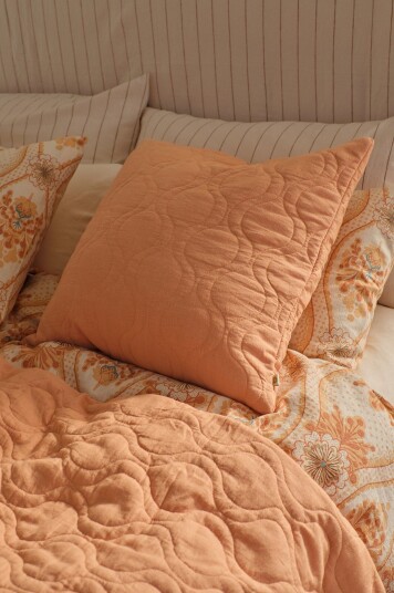Ellos Home Putetrekk Elly Quilted i resirkulert halvlinne Rosa Ellos Home Putetrekk Elly Quilted i resirkulert halvlinne Rosa