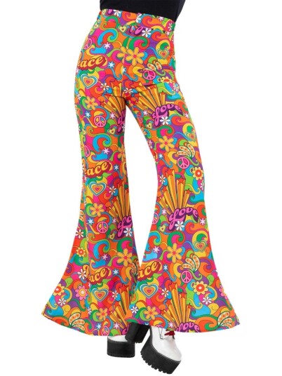 60"s Hippie Peace Kostymebukse til Dame Large