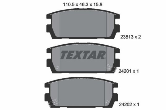 Bremseklosser TEXTAR 2381301 Bremseklosser TEXTAR 2381301