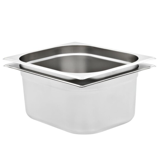  Gastronormbeholdere 2 stk GN 1/2 150 mm rustfritt stål 50889