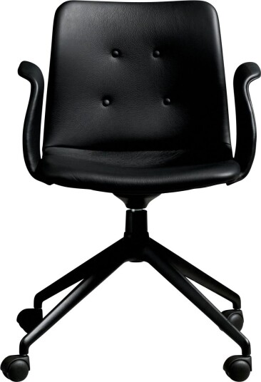Sibast Furniture Bent Hansen Primum 4 stjerners Spisestol med Sving og Hjul Sort/ Zenso 3 207