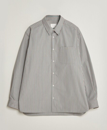 A.P.C. Malo Cotton Striped Shirt Almond Green