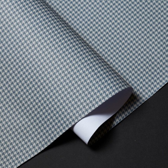 Halvor Bakke gavepapir Houndstooth Blue Blå