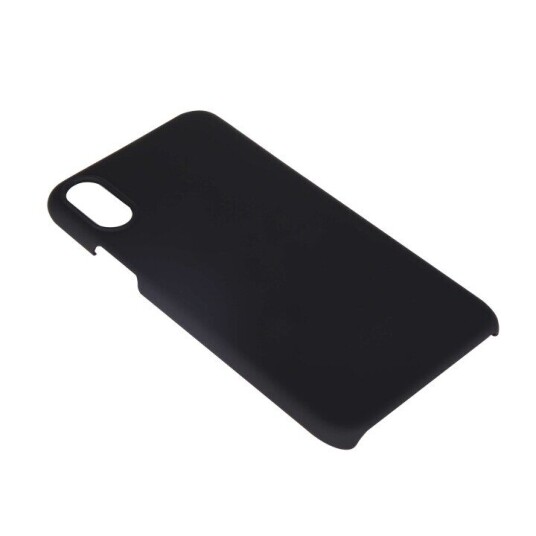 Gear Hard Plast Mobildeksel Svart for iPhone X/XS med Gummiert Overflate