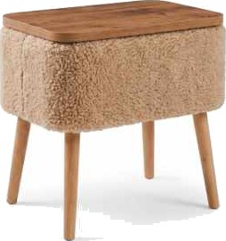 Nattbord Hanah Home Parkway (60 x 55 x 30 cm) Beige natur - Beige og natur