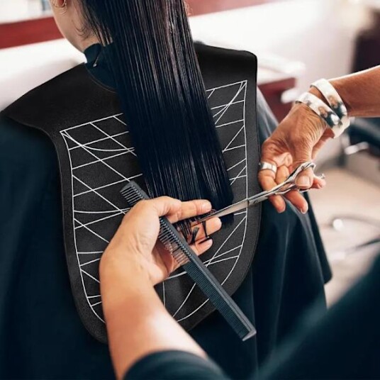 Silikon Hårklippekappe Profesjonell Frisørkappe for Hårfarging Hårpleie og Styling Black